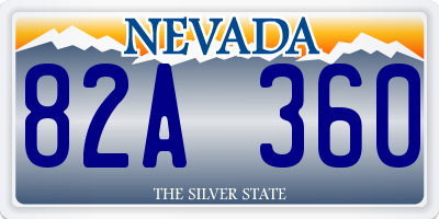 NV license plate 82A360