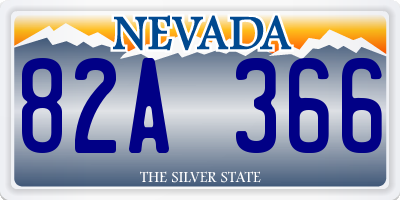 NV license plate 82A366
