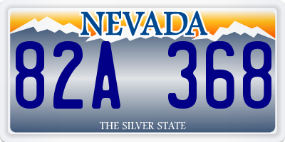 NV license plate 82A368