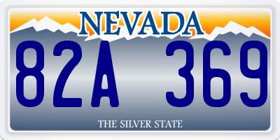 NV license plate 82A369