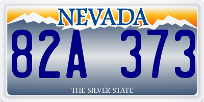 NV license plate 82A373