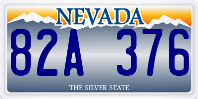 NV license plate 82A376