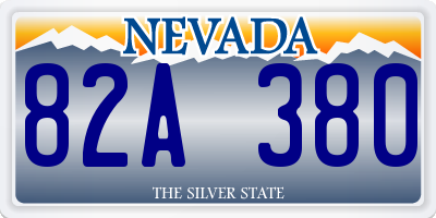 NV license plate 82A380
