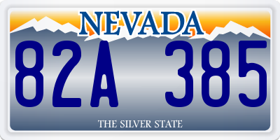 NV license plate 82A385