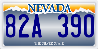 NV license plate 82A390