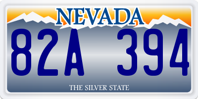 NV license plate 82A394