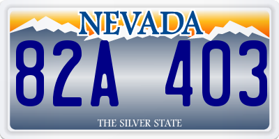 NV license plate 82A403