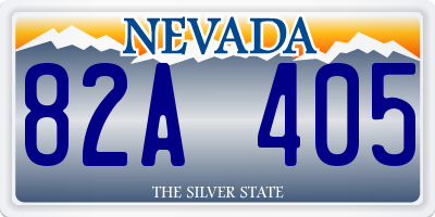 NV license plate 82A405