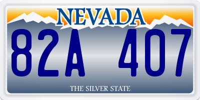 NV license plate 82A407