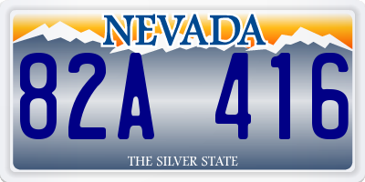 NV license plate 82A416