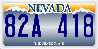 NV license plate 82A418