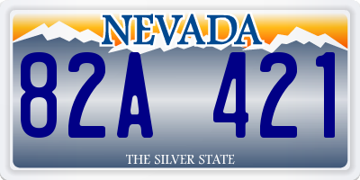 NV license plate 82A421