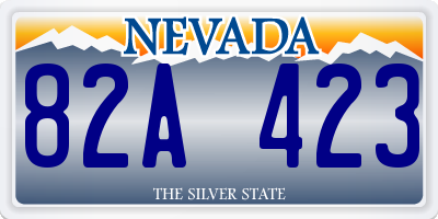 NV license plate 82A423