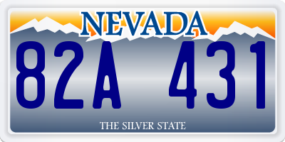 NV license plate 82A431