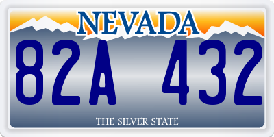 NV license plate 82A432