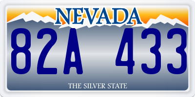 NV license plate 82A433