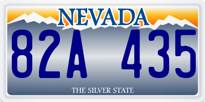 NV license plate 82A435