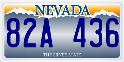 NV license plate 82A436