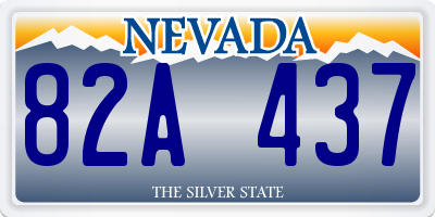 NV license plate 82A437