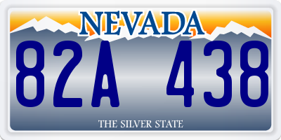 NV license plate 82A438