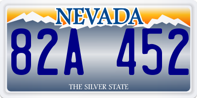 NV license plate 82A452