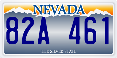 NV license plate 82A461