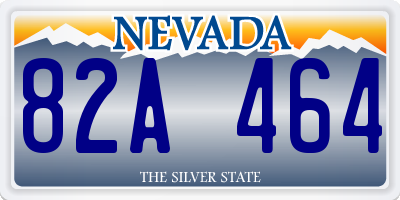 NV license plate 82A464