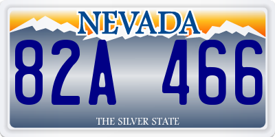 NV license plate 82A466