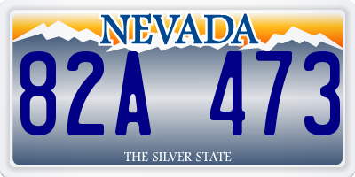 NV license plate 82A473