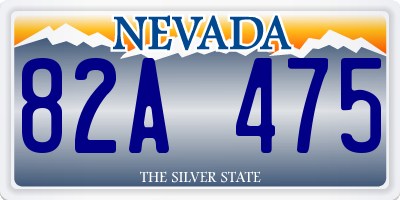 NV license plate 82A475