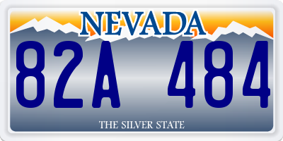 NV license plate 82A484