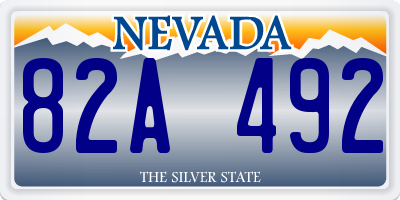 NV license plate 82A492
