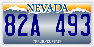 NV license plate 82A493