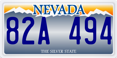 NV license plate 82A494