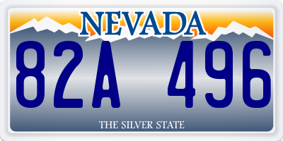 NV license plate 82A496