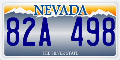 NV license plate 82A498