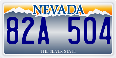 NV license plate 82A504
