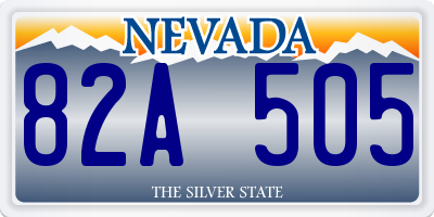 NV license plate 82A505