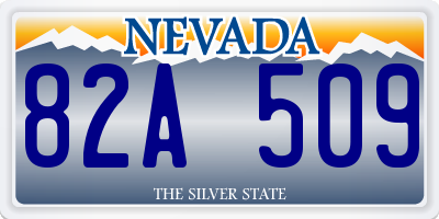 NV license plate 82A509