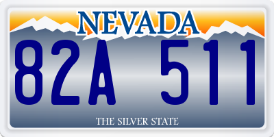 NV license plate 82A511