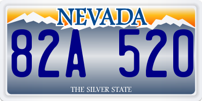 NV license plate 82A520