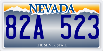 NV license plate 82A523