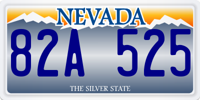 NV license plate 82A525