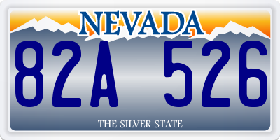 NV license plate 82A526