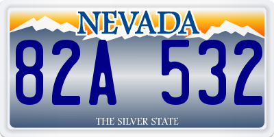 NV license plate 82A532