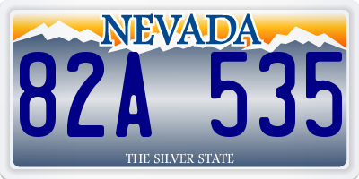 NV license plate 82A535
