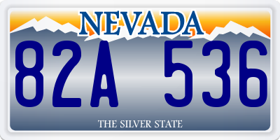 NV license plate 82A536