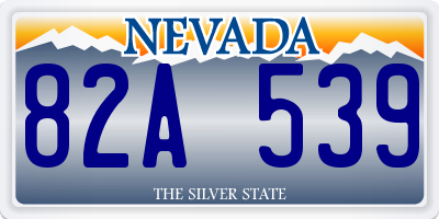 NV license plate 82A539