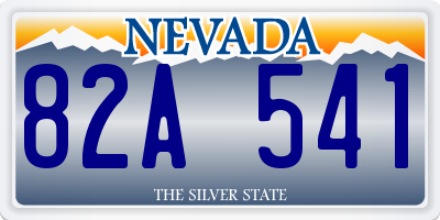 NV license plate 82A541