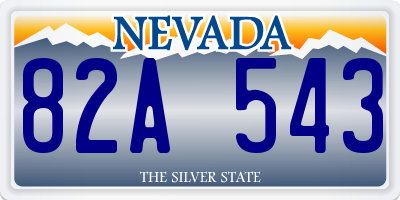 NV license plate 82A543